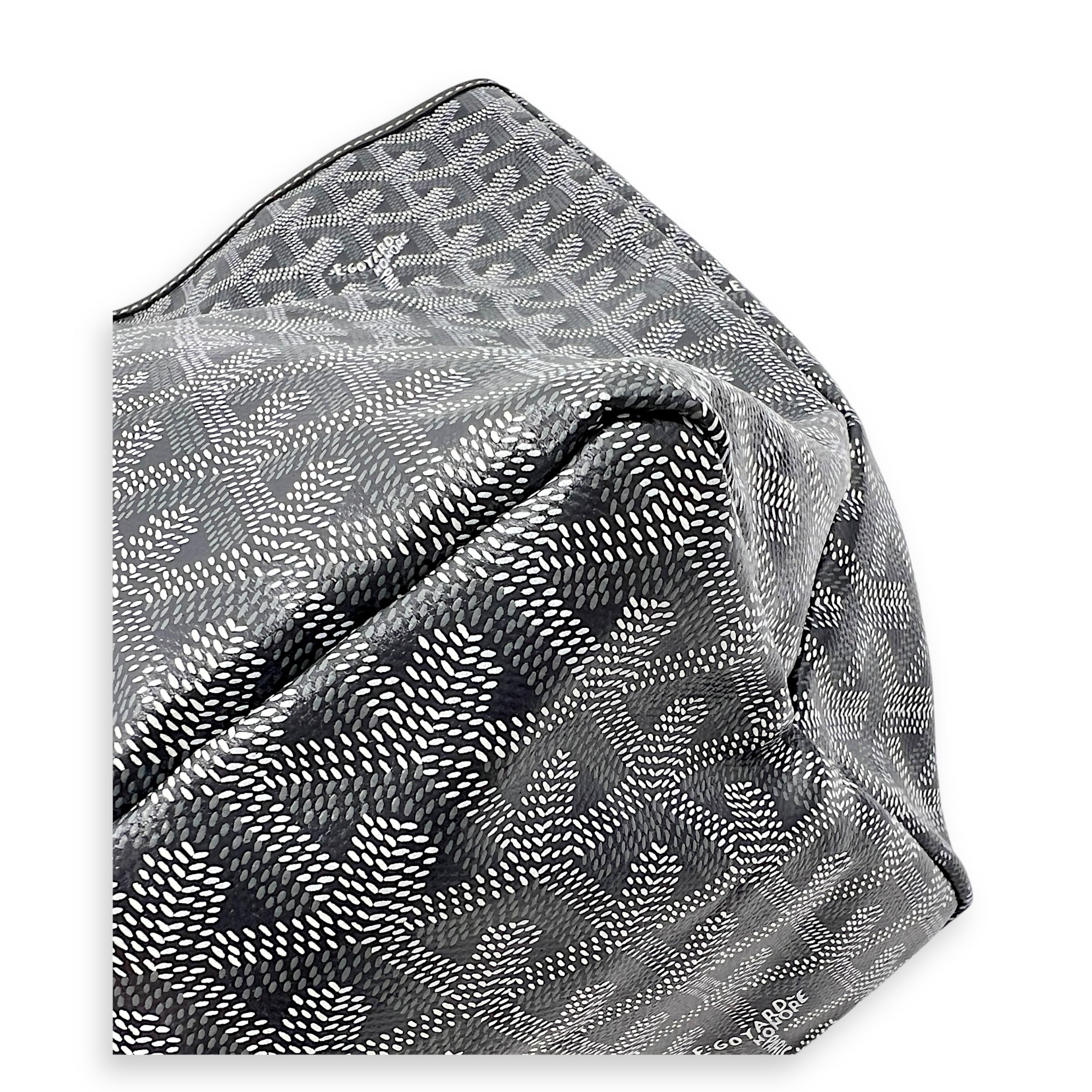 Saint Louis PM Grey in Coated Canvas, Silver hardware