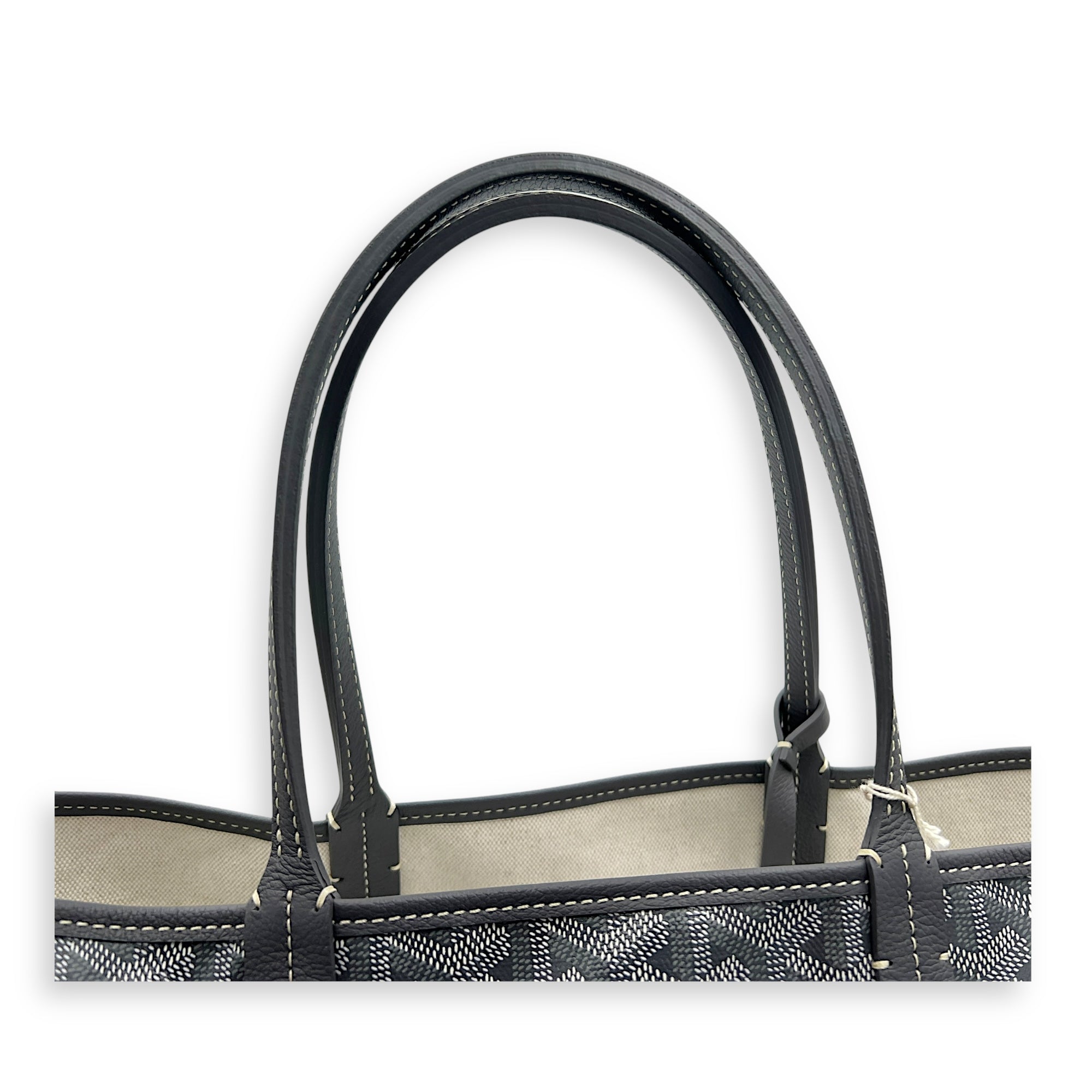 Saint Louis PM Grey in Coated Canvas, Silver hardware