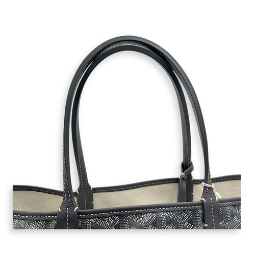 Saint Louis PM Grey in Coated Canvas, Silver hardware