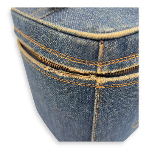 CC Vintage Vanity Bag Blue in Denim, Gold hardware