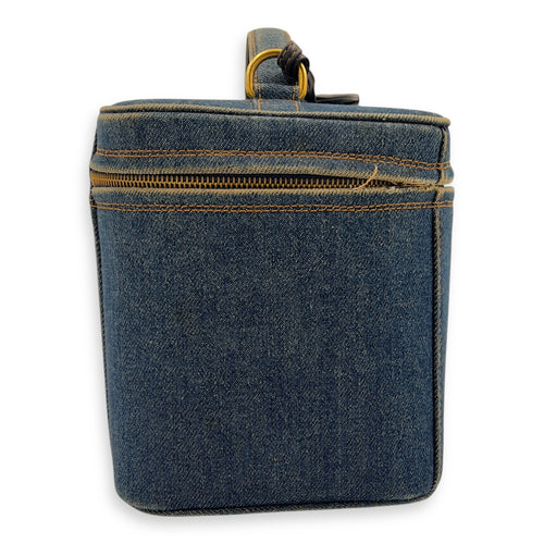 CC Vintage Vanity Bag Blue in Denim, Gold hardware