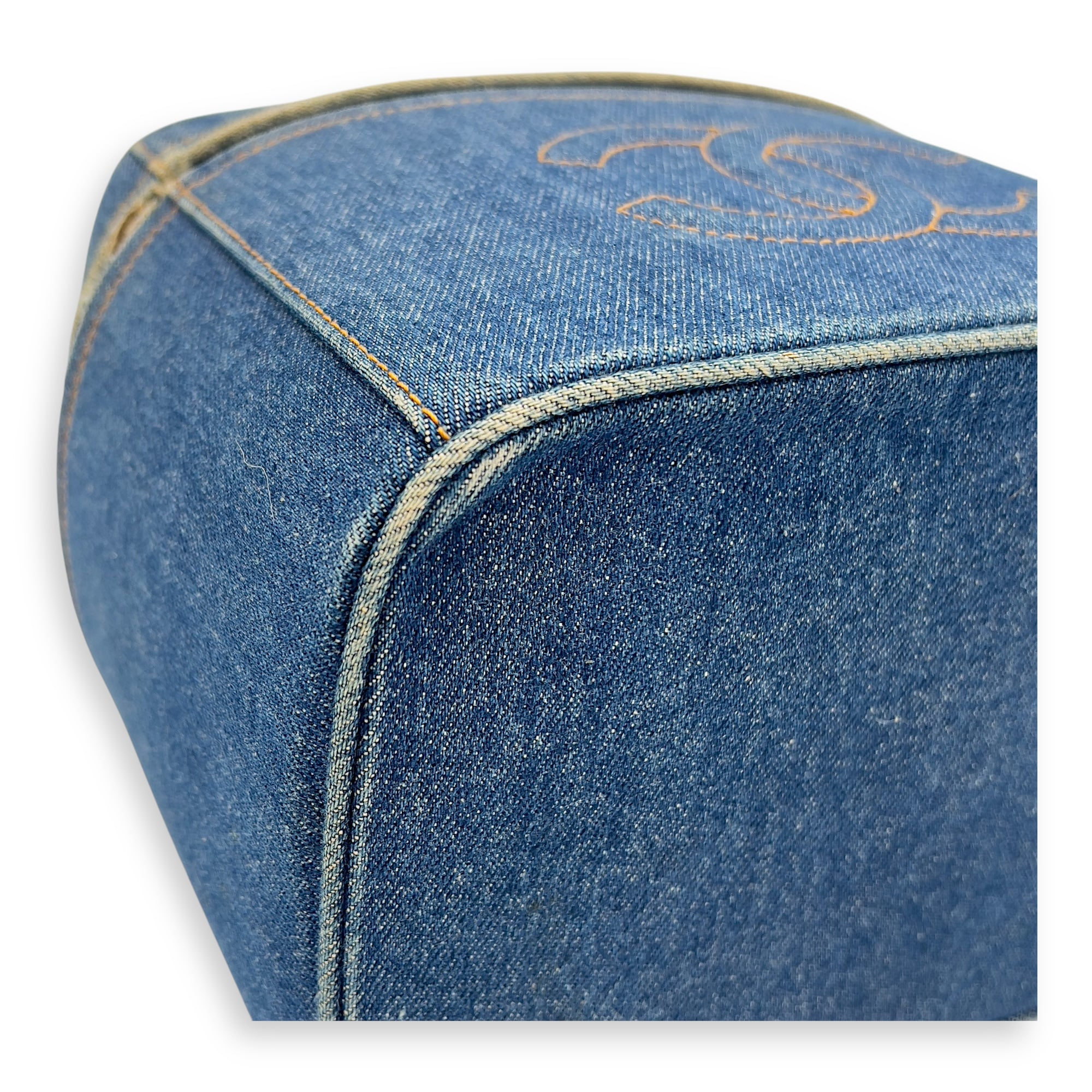 CC Vintage Vanity Bag Blue in Denim, Gold hardware