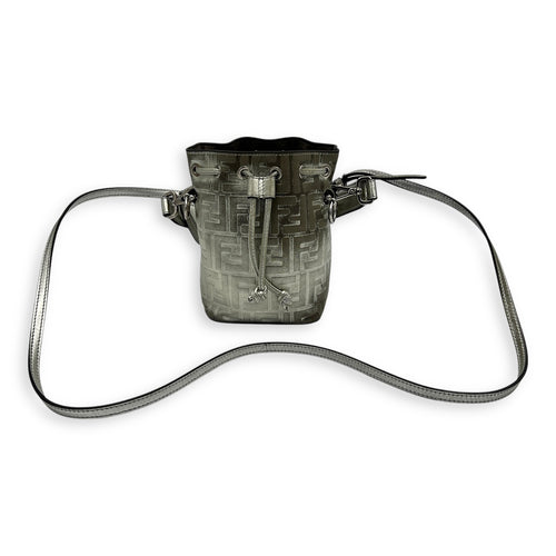 Mon Tresor Bucket Bag Silver in Calfskin, Silver hardware