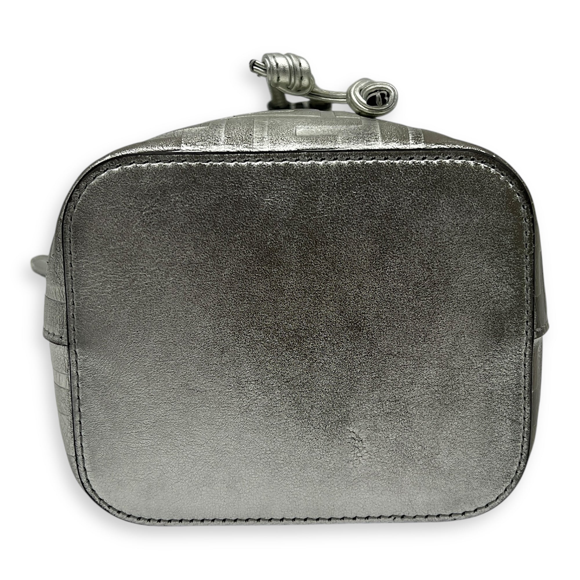 Mon Tresor Bucket Bag Silver in Calfskin, Silver hardware