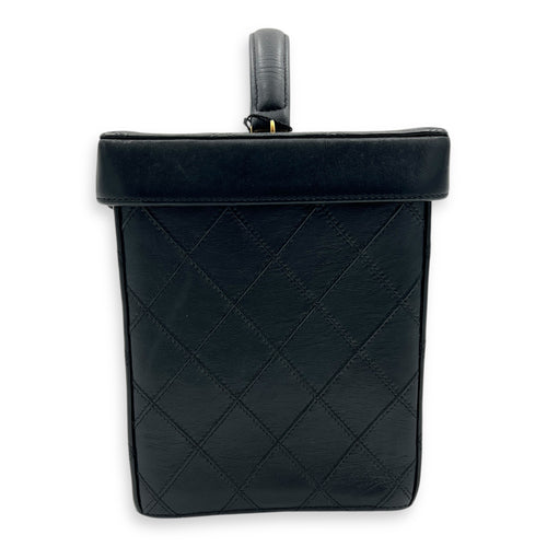 Vintage CC Vanity Bag Black in Calfskin, Gold hardware