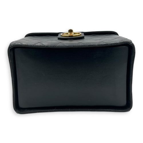 Vintage CC Vanity Bag Black in Calfskin, Gold hardware
