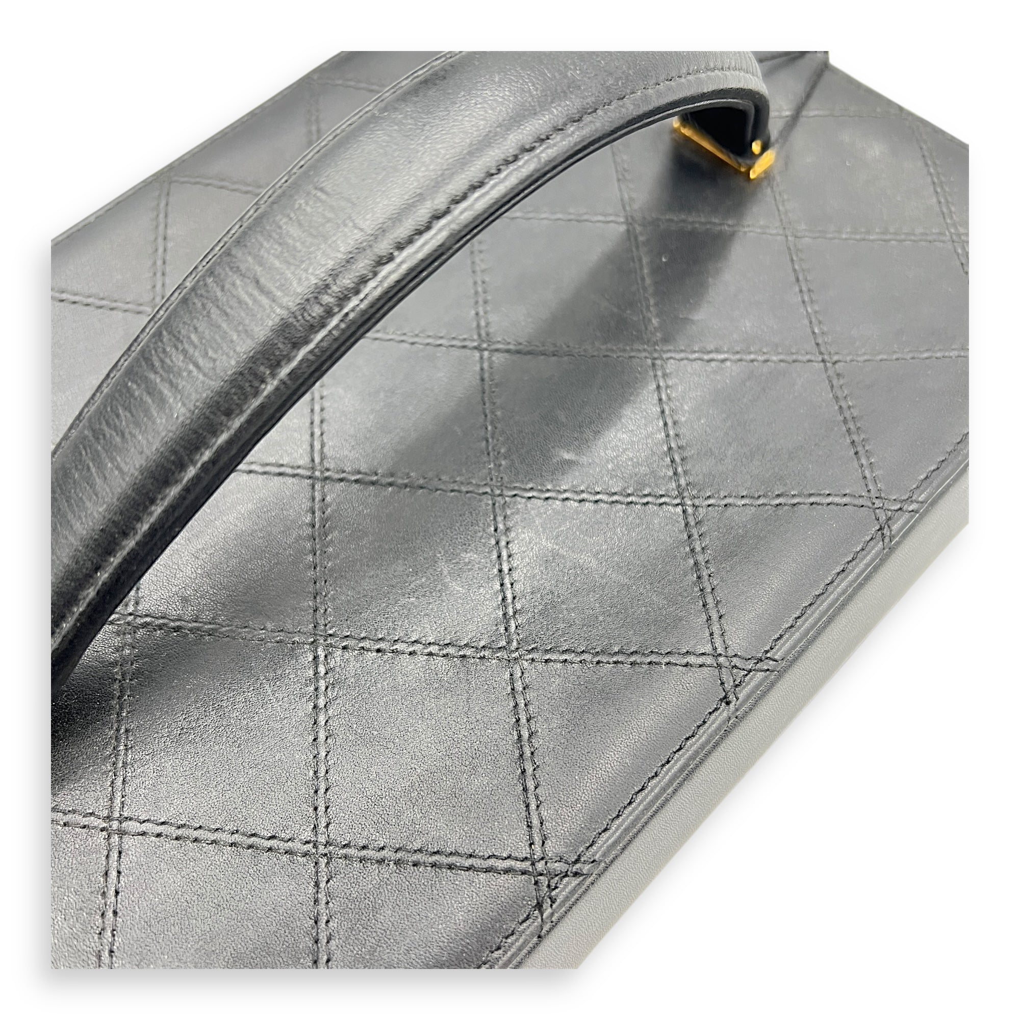 Vintage CC Vanity Bag Black in Calfskin, Gold hardware