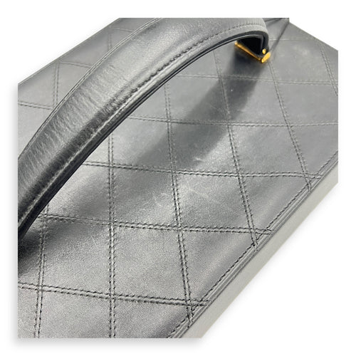 Vintage CC Vanity Bag Black in Calfskin, Gold hardware