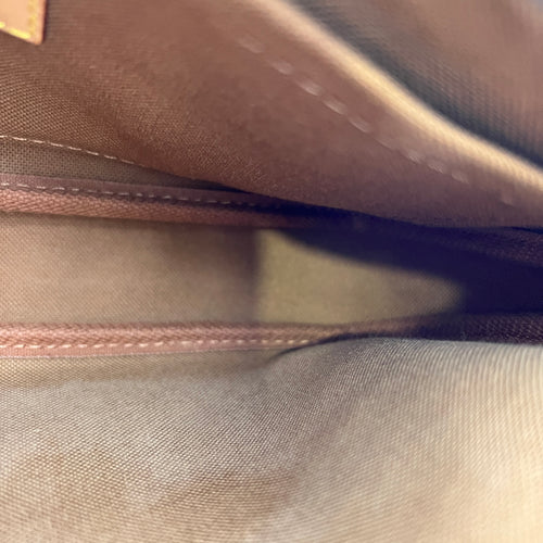 Multi-Pochette Accessoires Crossbody Bag Brown in Monogram Coated Canvas, Gold hardware