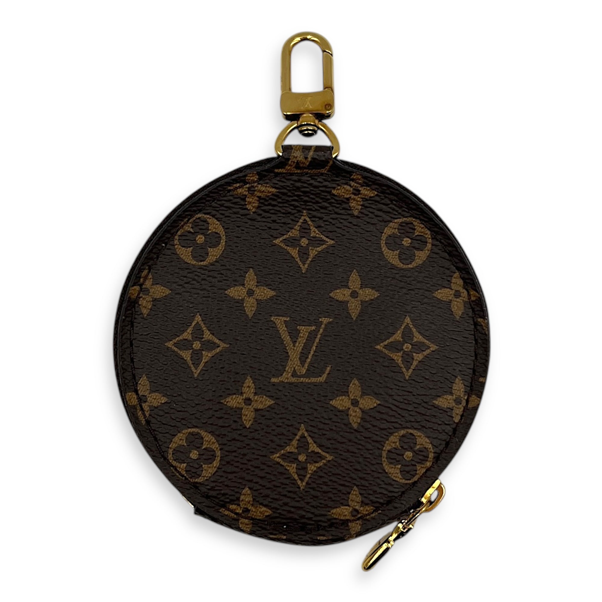 Pochette Accessoires Crossbody Bag Brown in Monogram Coated Canvas, Gold hardware