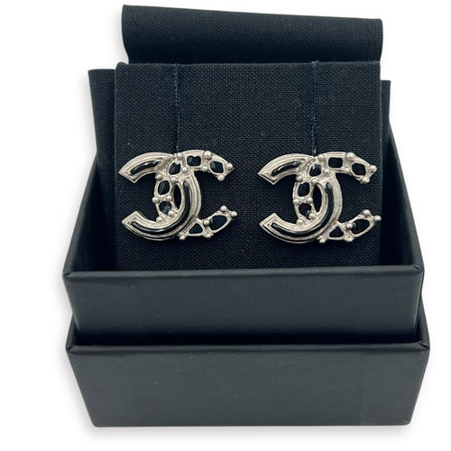 CC Earrings Silver in Metal, Silver hardware