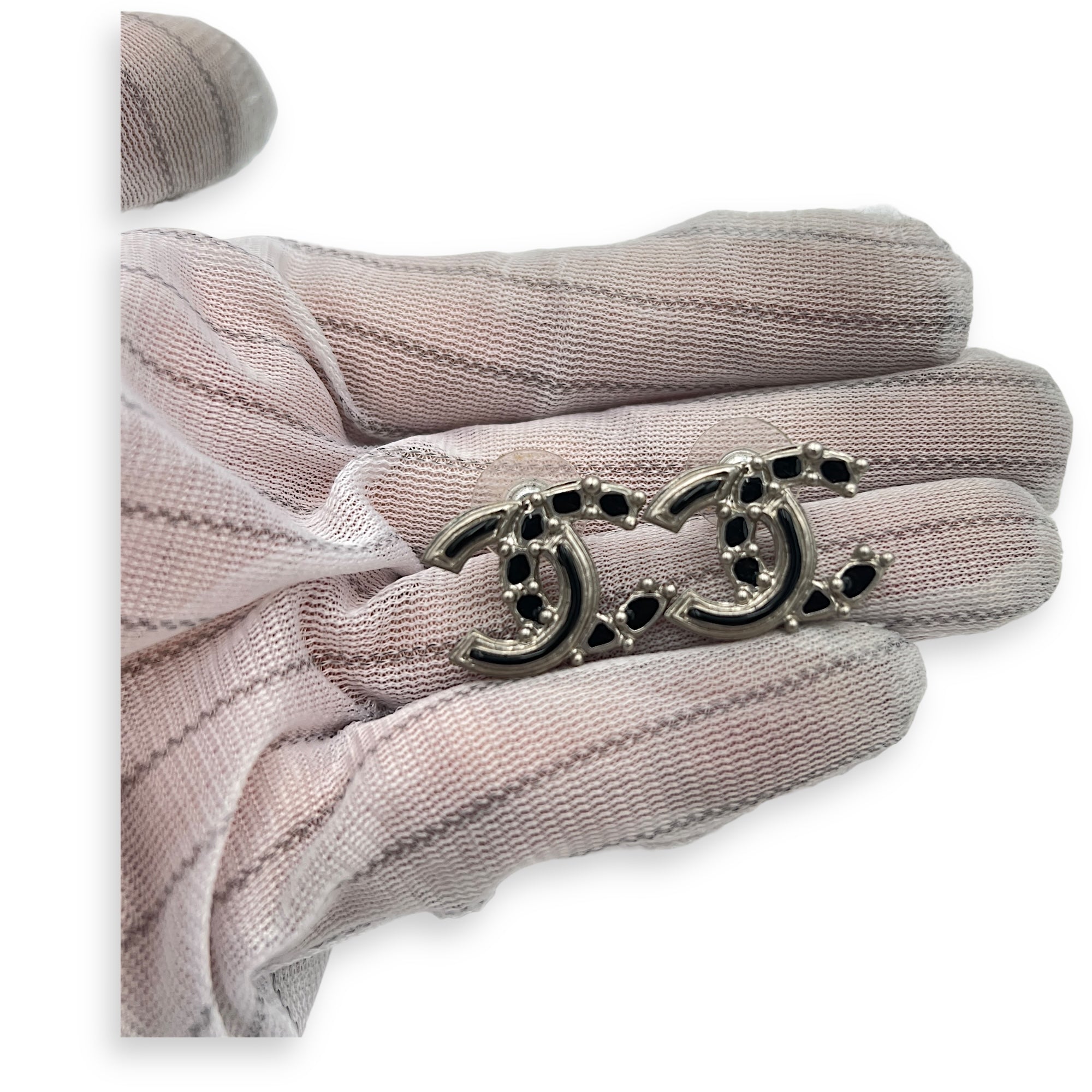 CC Earrings Silver in Metal, Silver hardware