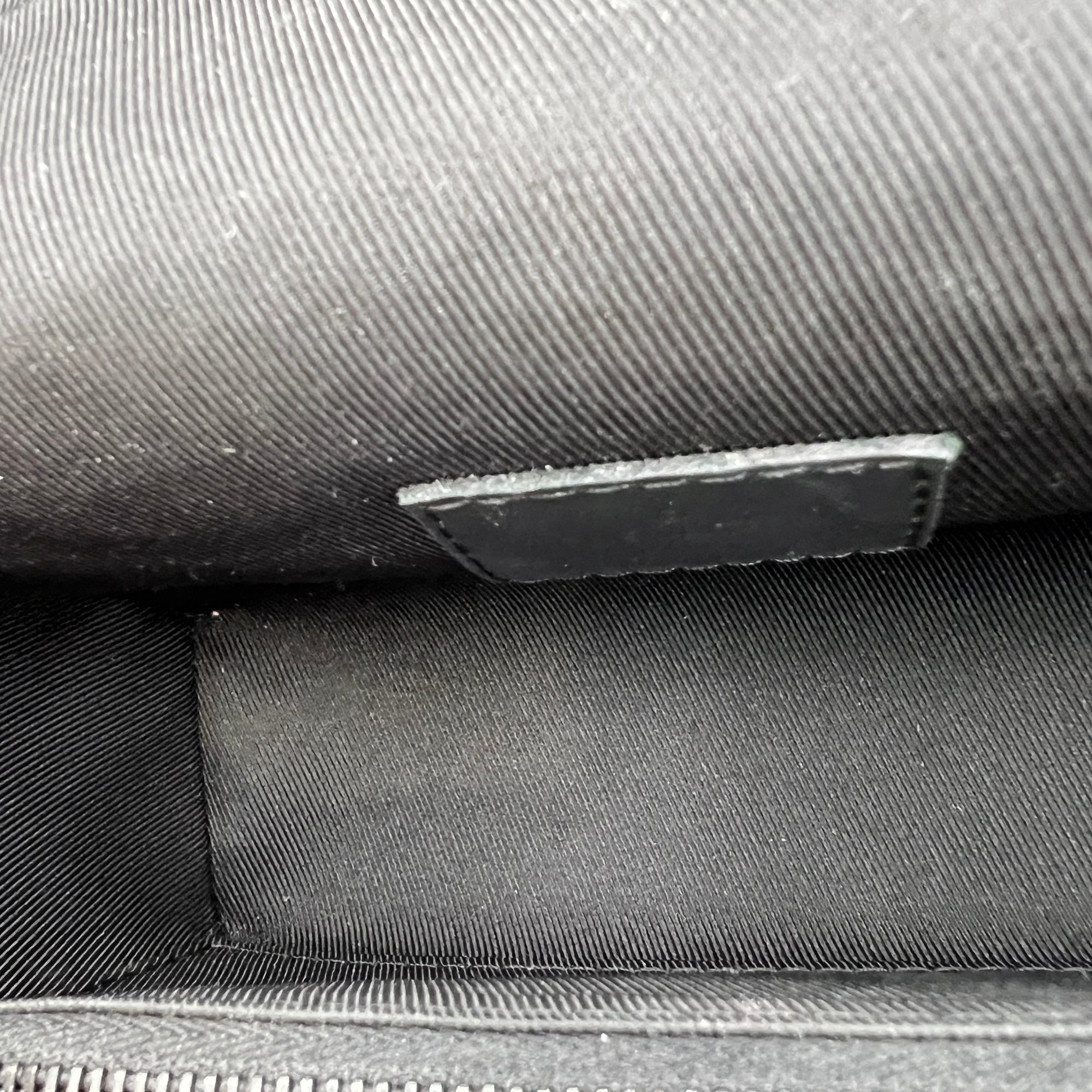 Steamer Shoulder Bag Black in Empreinte Leather, Black hardware