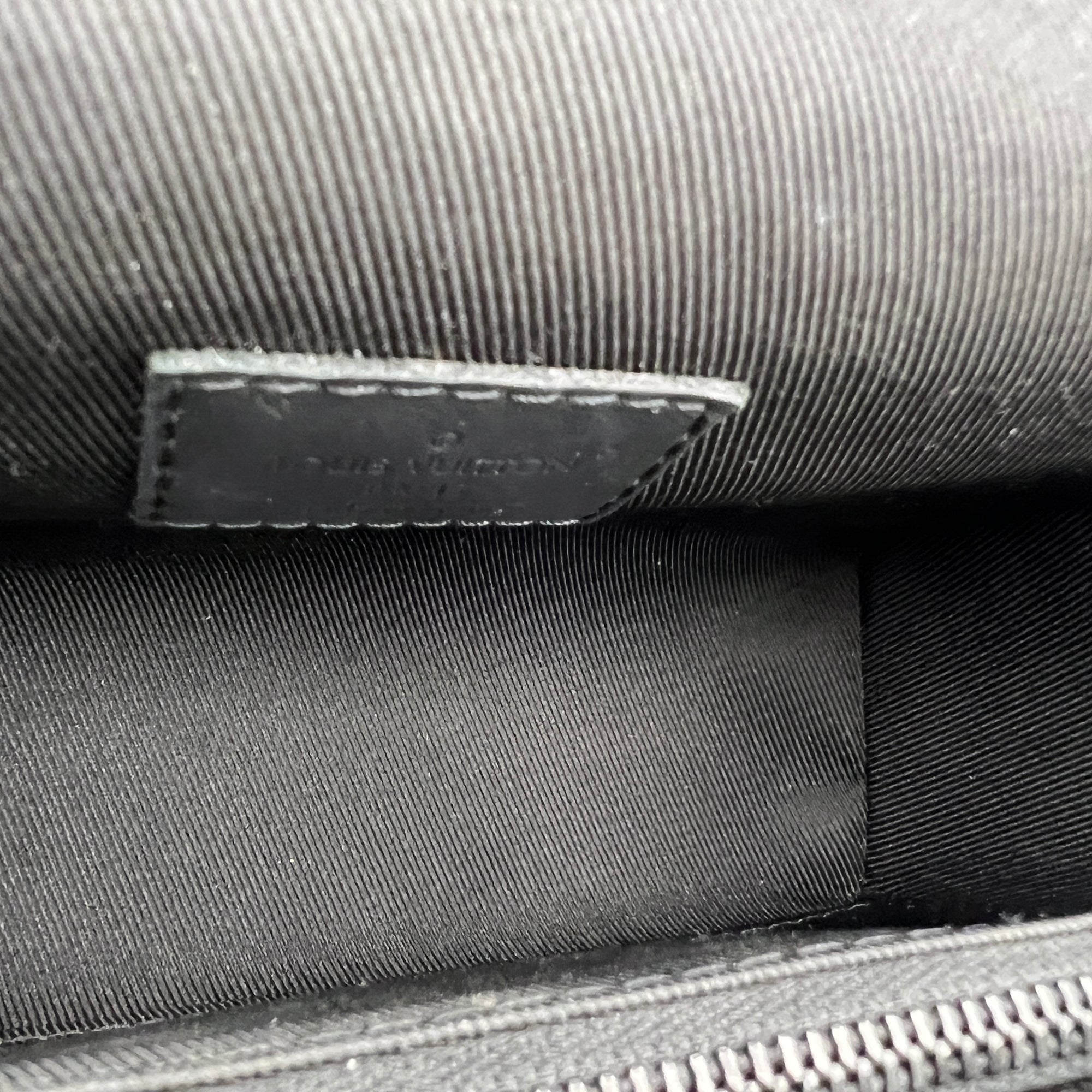 Steamer Shoulder Bag Black in Empreinte Leather, Black hardware