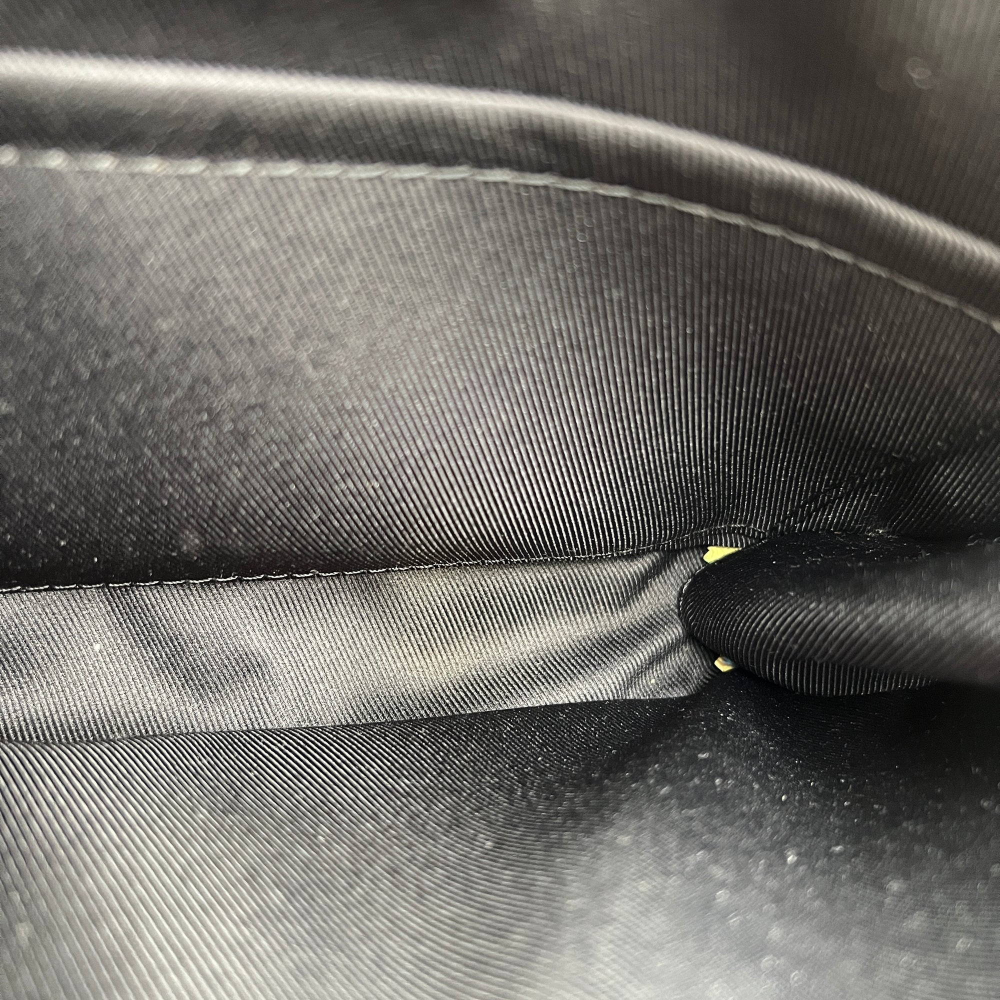 Solar Utility Brown Shoulder Bag in Monogram Coated Canvas, Black hardware