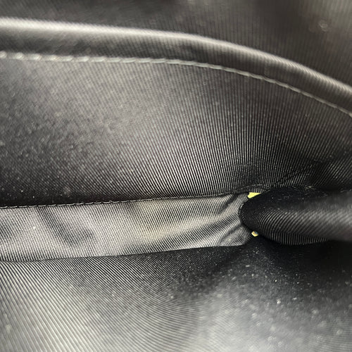 Solar Utility Brown Shoulder Bag in Monogram Coated Canvas, Black hardware