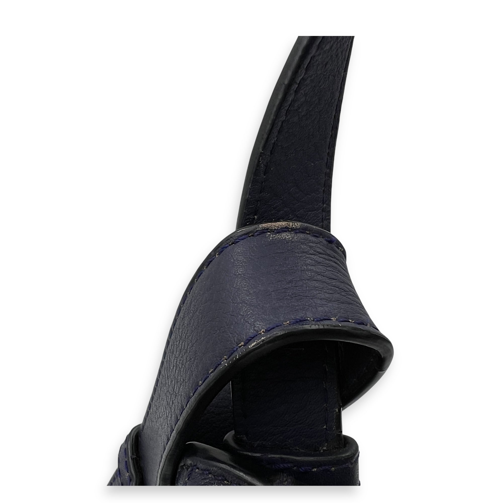 Hammock Small Blue Crossbody Bag in Calfskin, Silver hardware