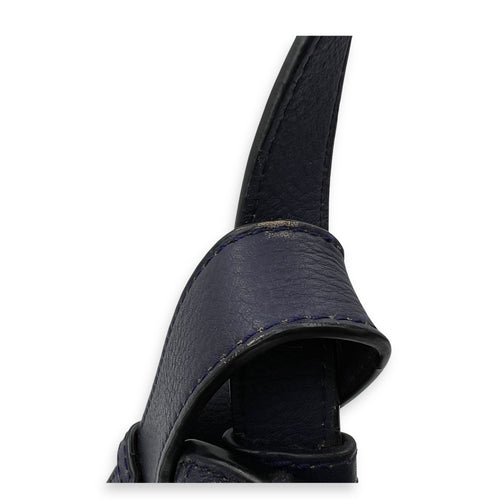 Hammock Small Blue Crossbody Bag in Calfskin, Silver hardware