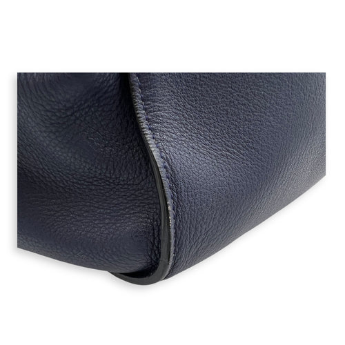 Hammock Small Blue Crossbody Bag in Calfskin, Silver hardware