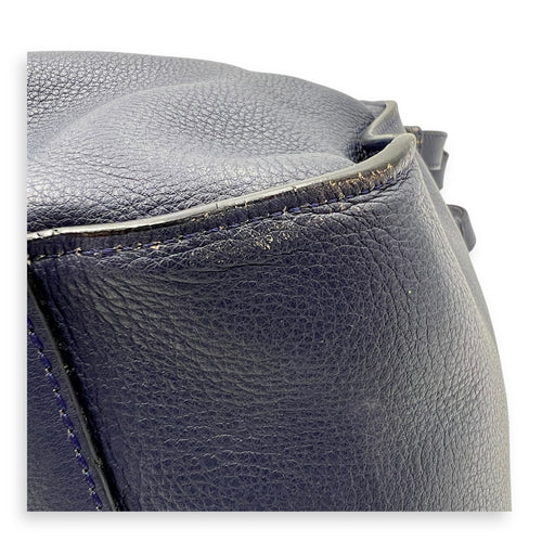 Hammock Small Blue Crossbody Bag in Calfskin, Silver hardware