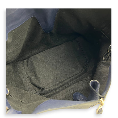 Hammock Small Blue Crossbody Bag in Calfskin, Silver hardware