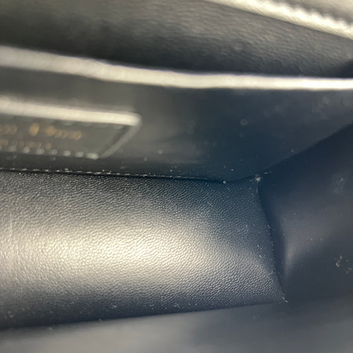 30 Montaigne East-west Black Shoulder Bag in Calfskin, Gold hardware