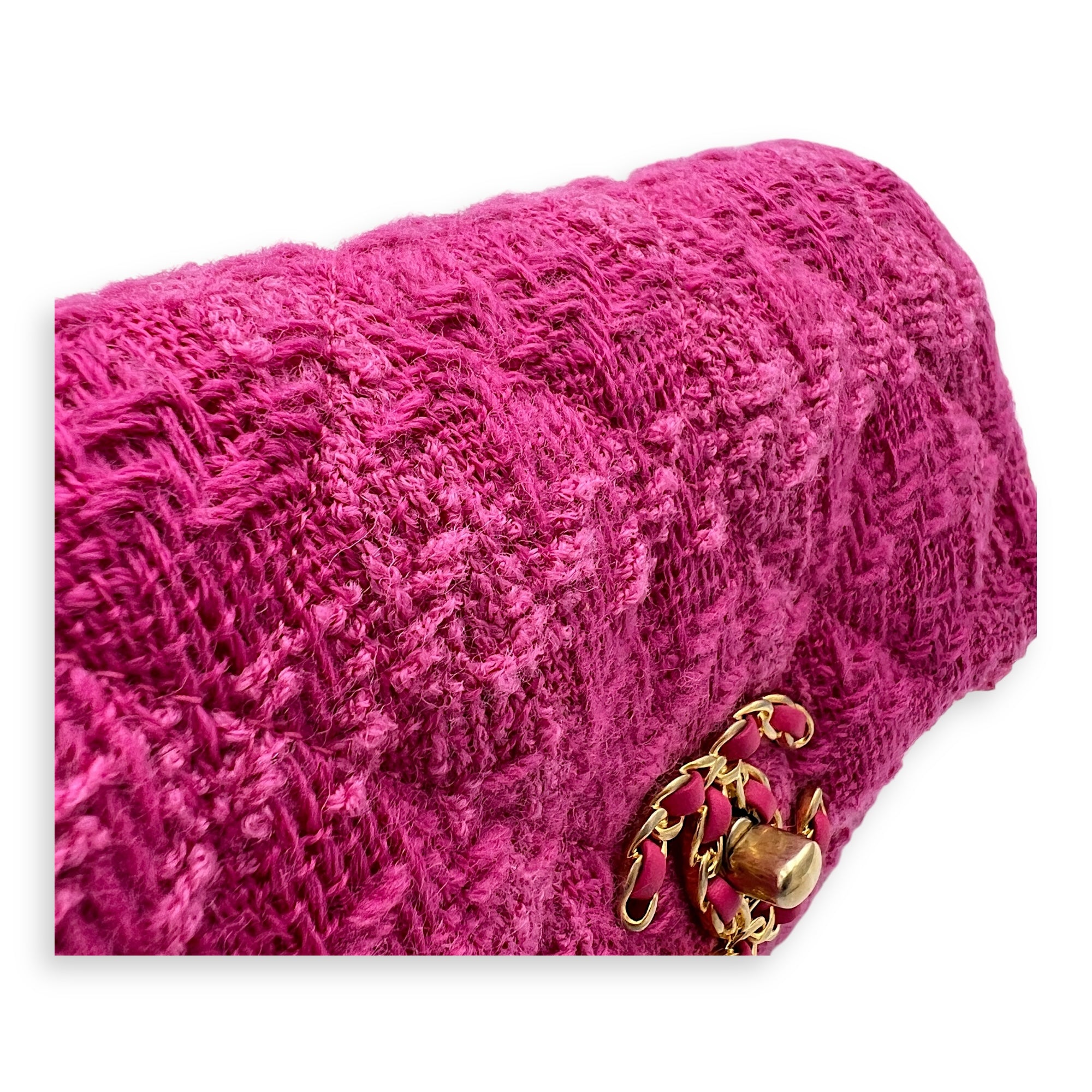 C19 Belt Bag Pink in Tweed, Mixed hardware