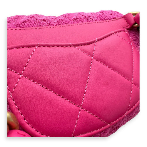 C19 Belt Bag Pink in Tweed, Mixed hardware