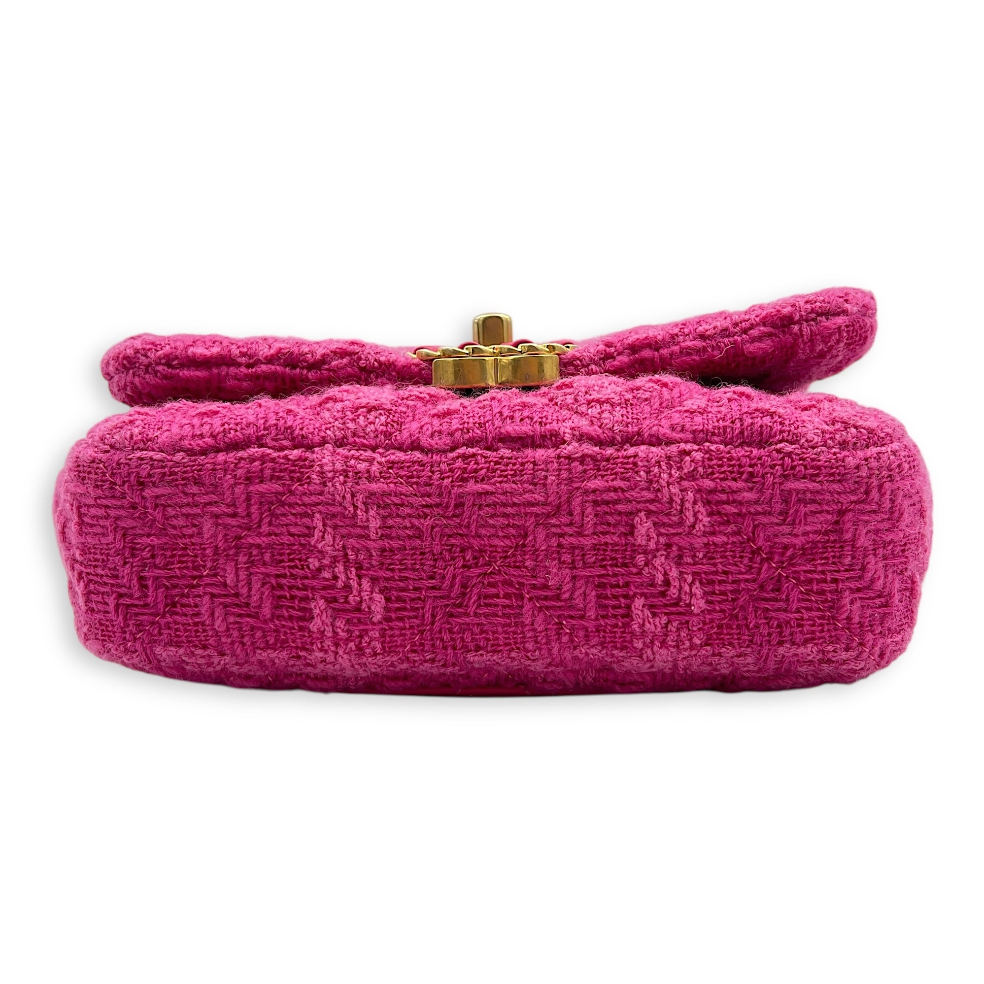 C19 Belt Bag Pink in Tweed, Mixed hardware