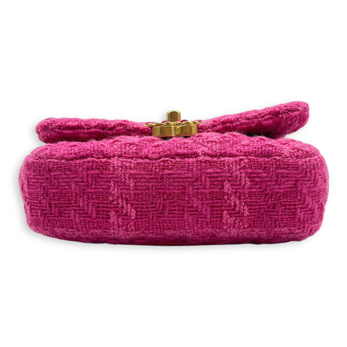 C19 Belt Bag Pink in Tweed, Mixed hardware