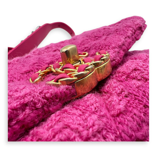 C19 Belt Bag Pink in Tweed, Mixed hardware