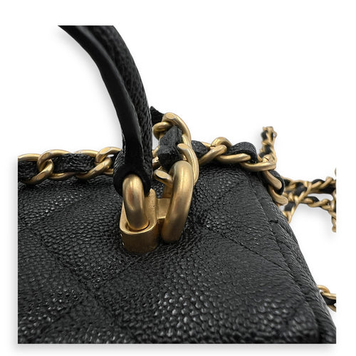 CC Vanity Bag Black in Caviar Leather, Gold hardware