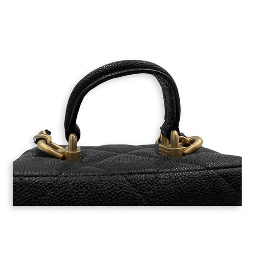 CC Vanity Bag Black in Caviar Leather, Gold hardware