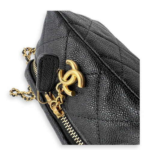 CC Vanity Bag Black in Caviar Leather, Gold hardware