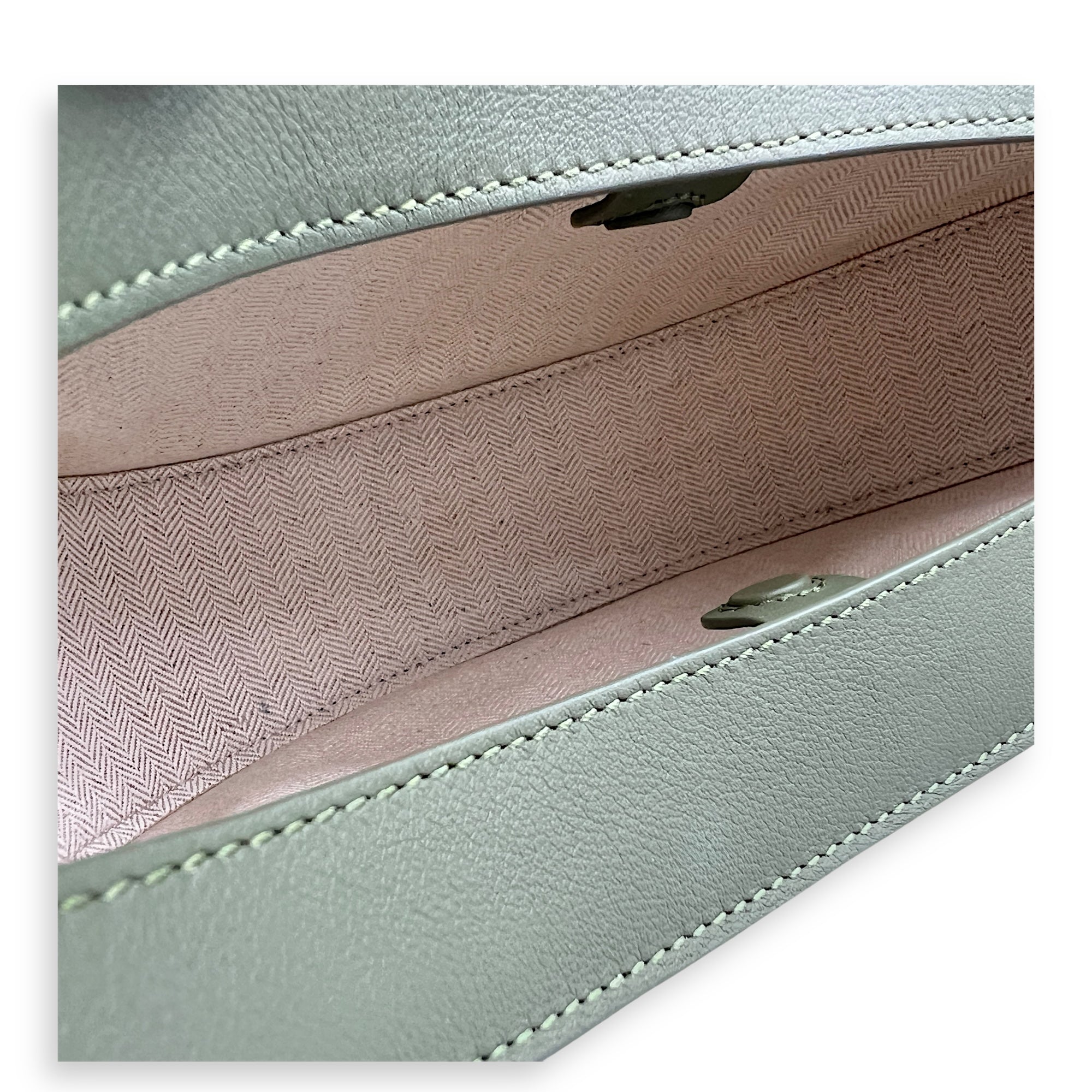 Luna Mini Green Shoulder Bag in Canvas and leather, Gold hardware