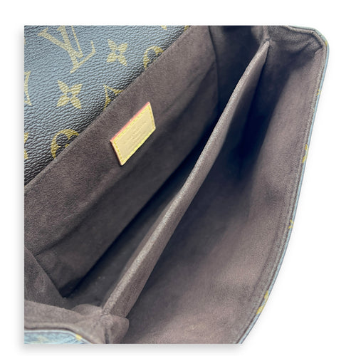 Metis Crossbody Bag Brown in Monogram Coated Canvas, Gold hardware