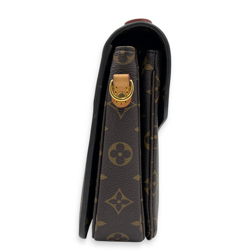 Metis Crossbody Bag Brown in Monogram Coated Canvas, Gold hardware