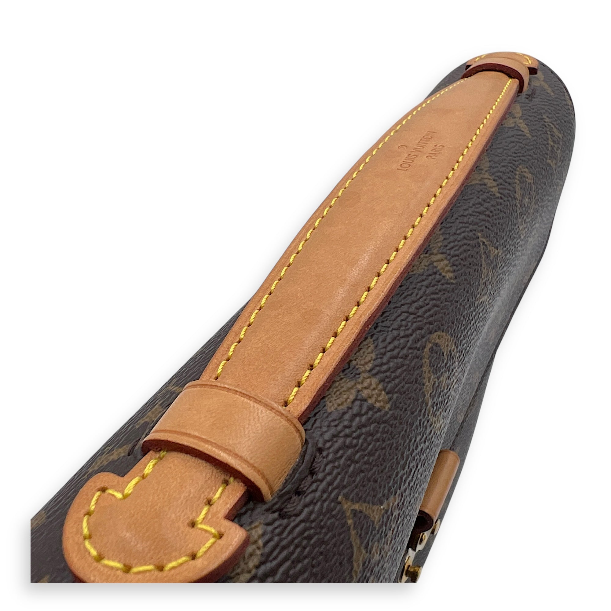 Metis Crossbody Bag Brown in Monogram Coated Canvas, Gold hardware