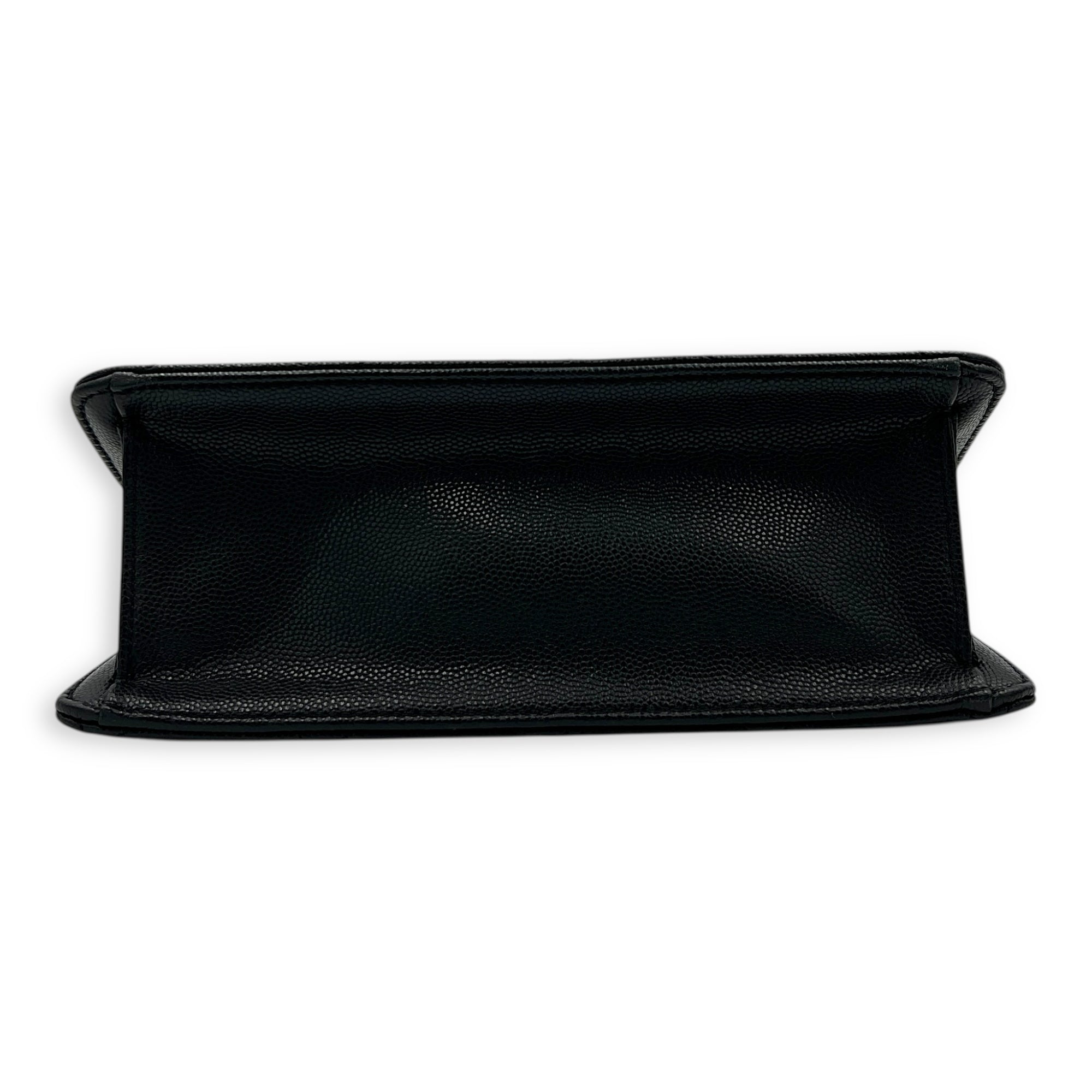 23A Chain on Top Crossbody Bag Black in Caviar Leather, Gold hardware