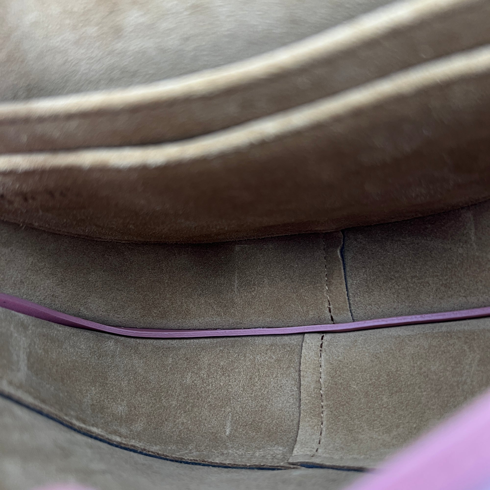 Gate Dual Pink Crossbody Bag in Calfskin, Silver hardware