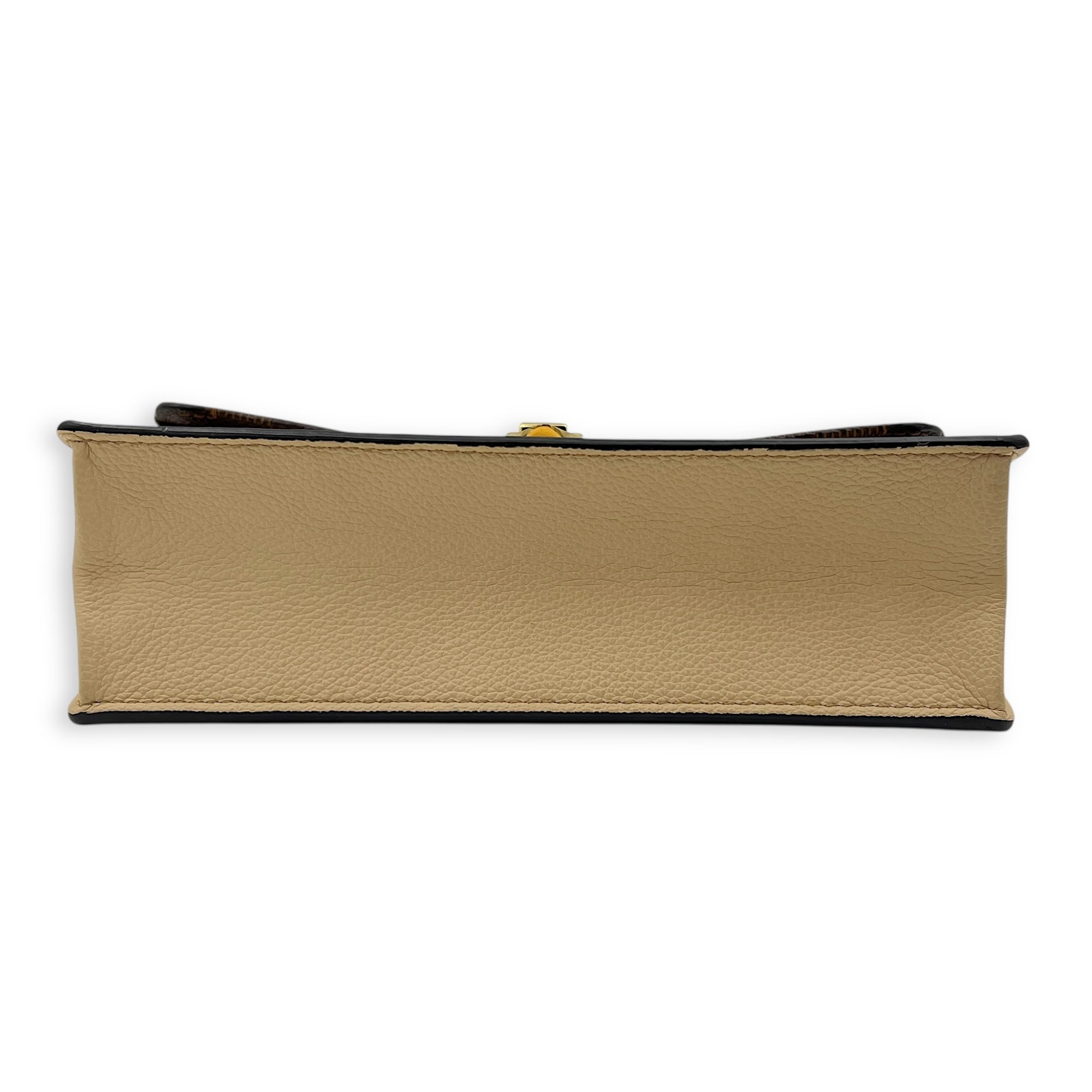 Vavin Wallet On Chain Brown in Coated Canvas, Gold hardware