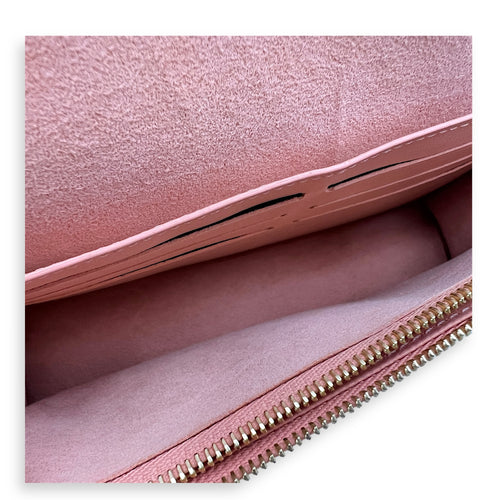 Vavin Wallet On Chain Brown in Coated Canvas, Gold hardware