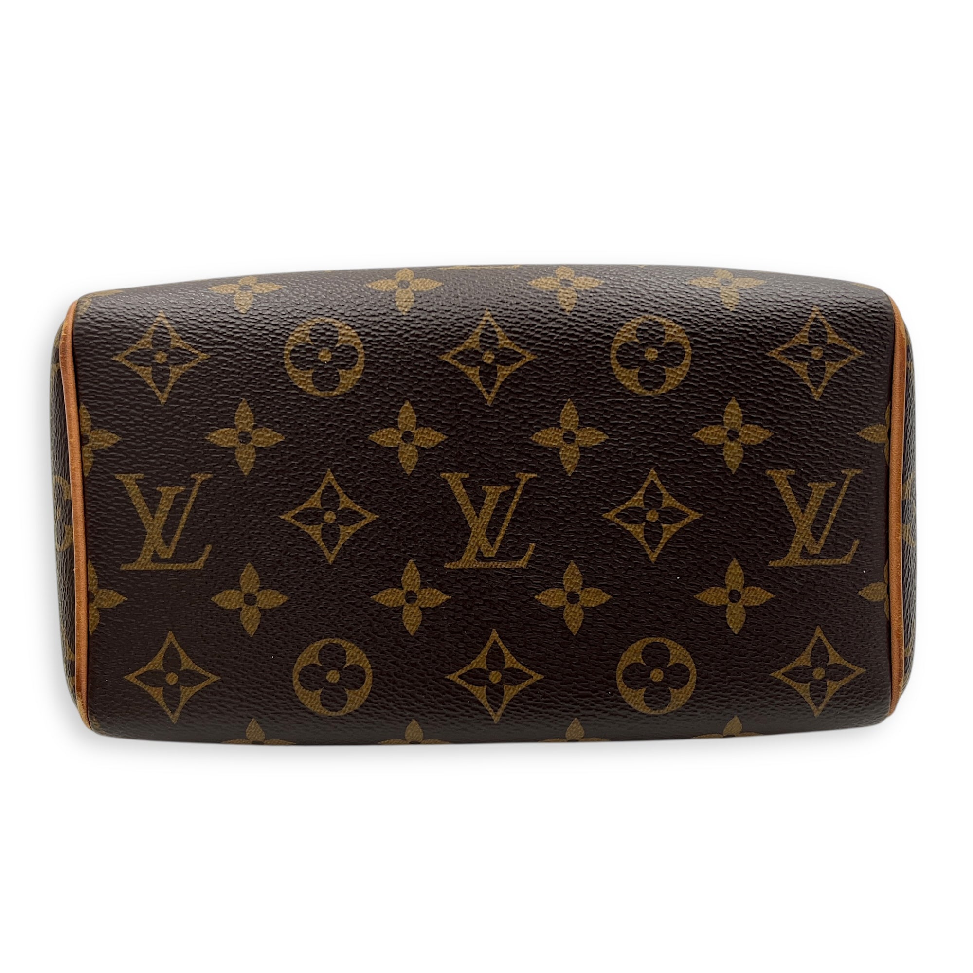 Speedy Bandouliere Top Handle Bag 20 Brown in Monogram Coated Canvas, Gold hardware