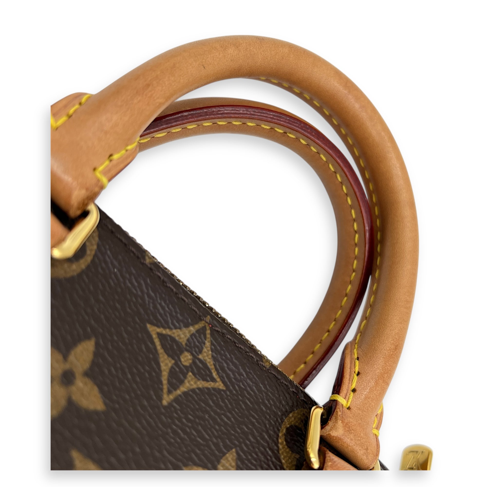 Speedy Bandouliere Top Handle Bag 20 Brown in Monogram Coated Canvas, Gold hardware