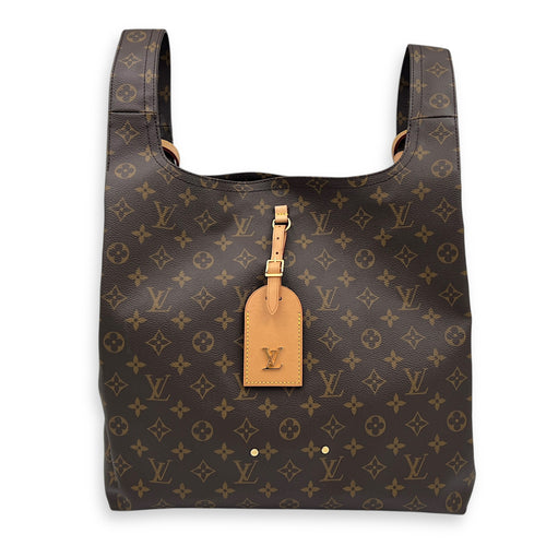 Atlantis Shoulder Bag GM Brown in Monogram Coated Canvas, Gold hardware