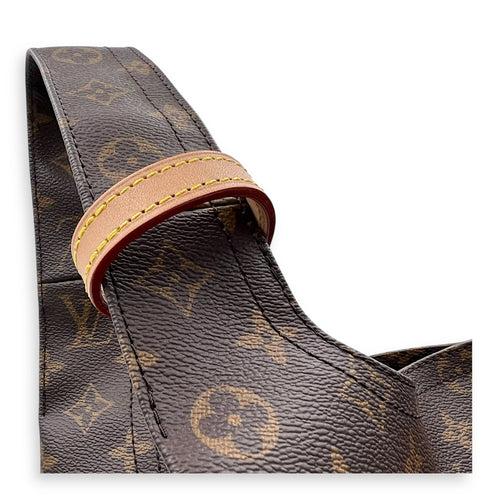 Atlantis Shoulder Bag GM Brown in Monogram Coated Canvas, Gold hardware