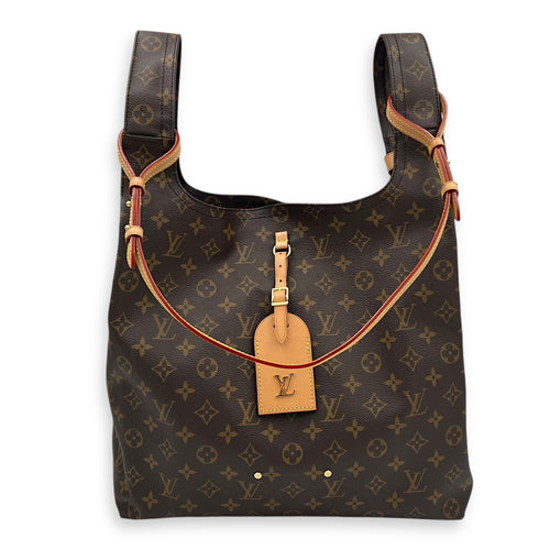 Atlantis Shoulder Bag GM Brown in Monogram Coated Canvas, Gold hardware
