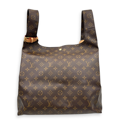 Atlantis Shoulder Bag GM Brown in Monogram Coated Canvas, Gold hardware