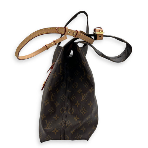 Atlantis Shoulder Bag GM Brown in Monogram Coated Canvas, Gold hardware