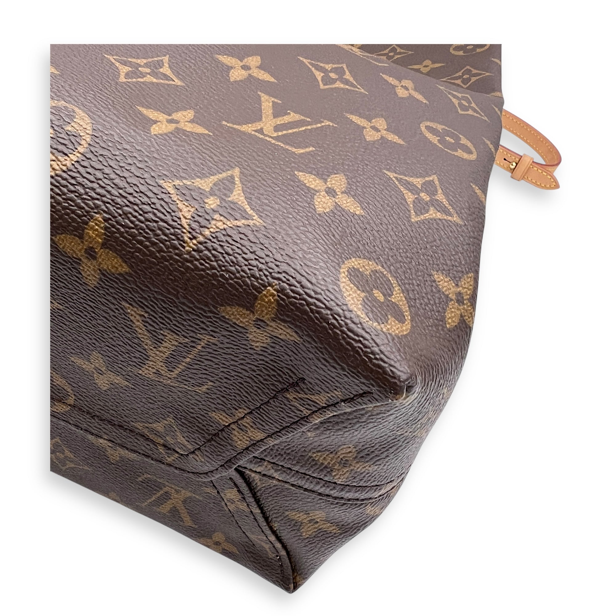 Atlantis Shoulder Bag GM Brown in Monogram Coated Canvas, Gold hardware
